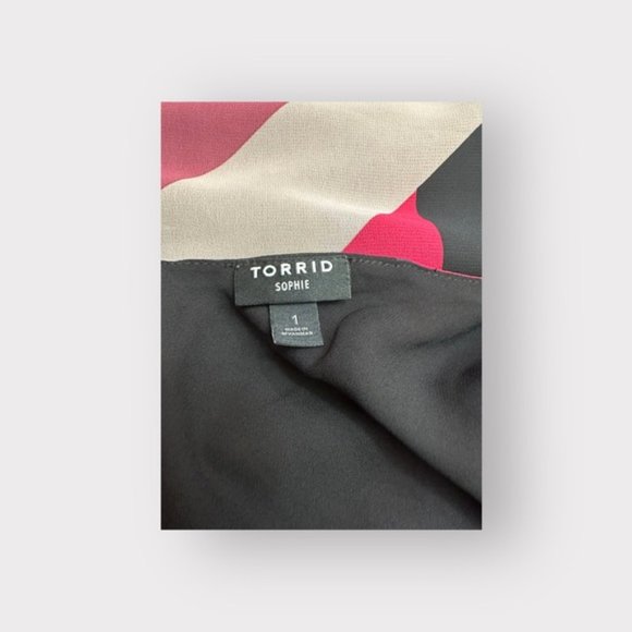 NWOT women’s Torrid Sophie Multi Colorblock Chiffon Swing Cami 1 1X 1XL 14 16 - Picture 8 of 13